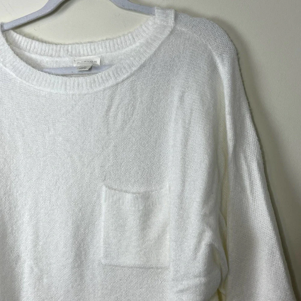 Caslon Ivory Cloud Plush Dolman Sleeve Pullover Sweater NWOT Size Small